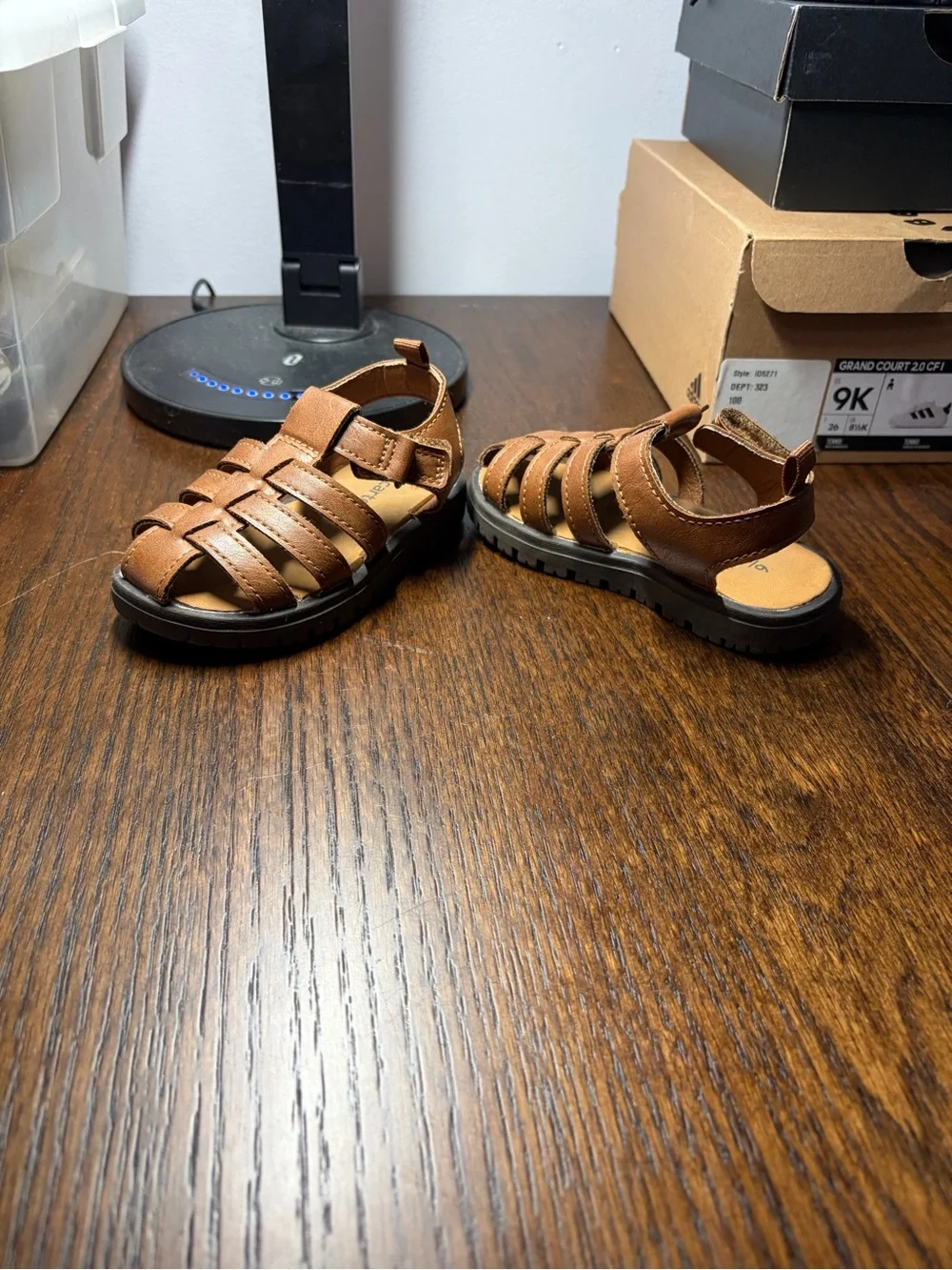 Carters Brown Kids Fisherman Sandals - Comfortable Outdoor Play Shoes